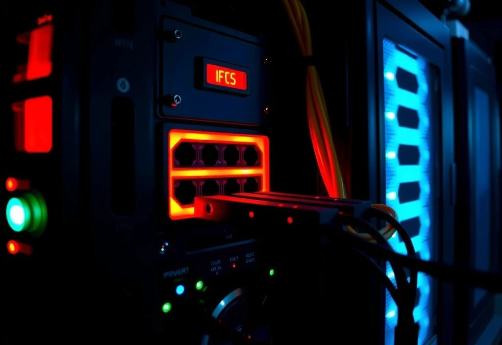 Server rack connection failure visualization